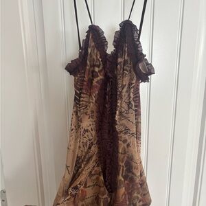 Jaded London Brown and Black Maxi Dress